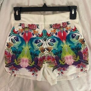 Sabo Skirt Colorful Floral Parrot High Waist Shorts
